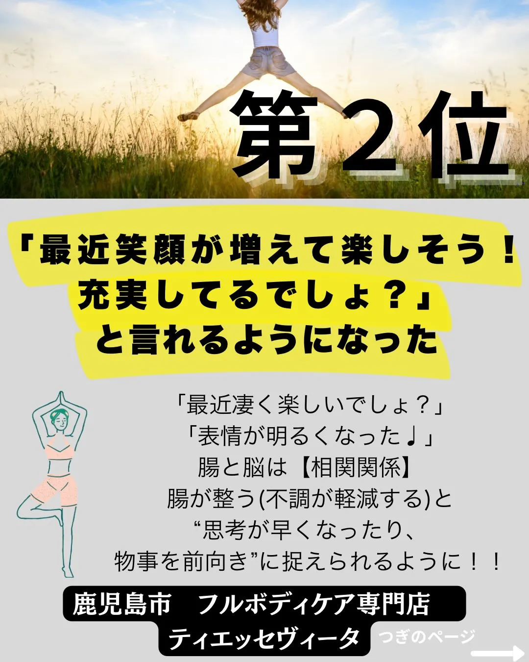 「腸美養コースで得られる結果」